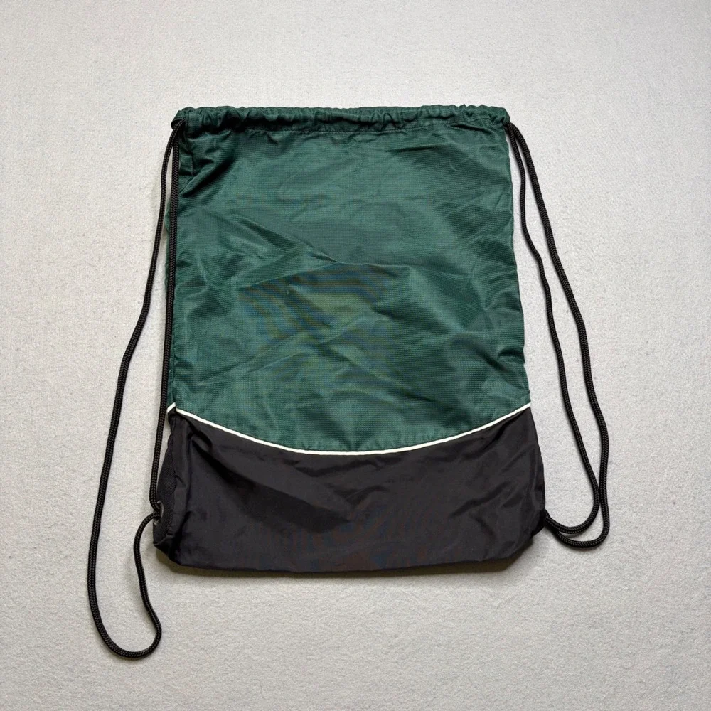 Nike Drawstring‎ Bag Unisex OS Green Vintage Colorblock Sackpack Swoosh